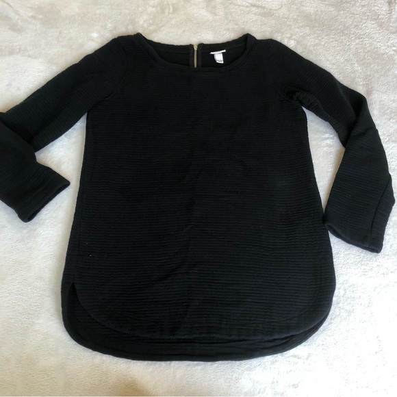 Merona Black Ribbed Sweater - Picture 6 of 10